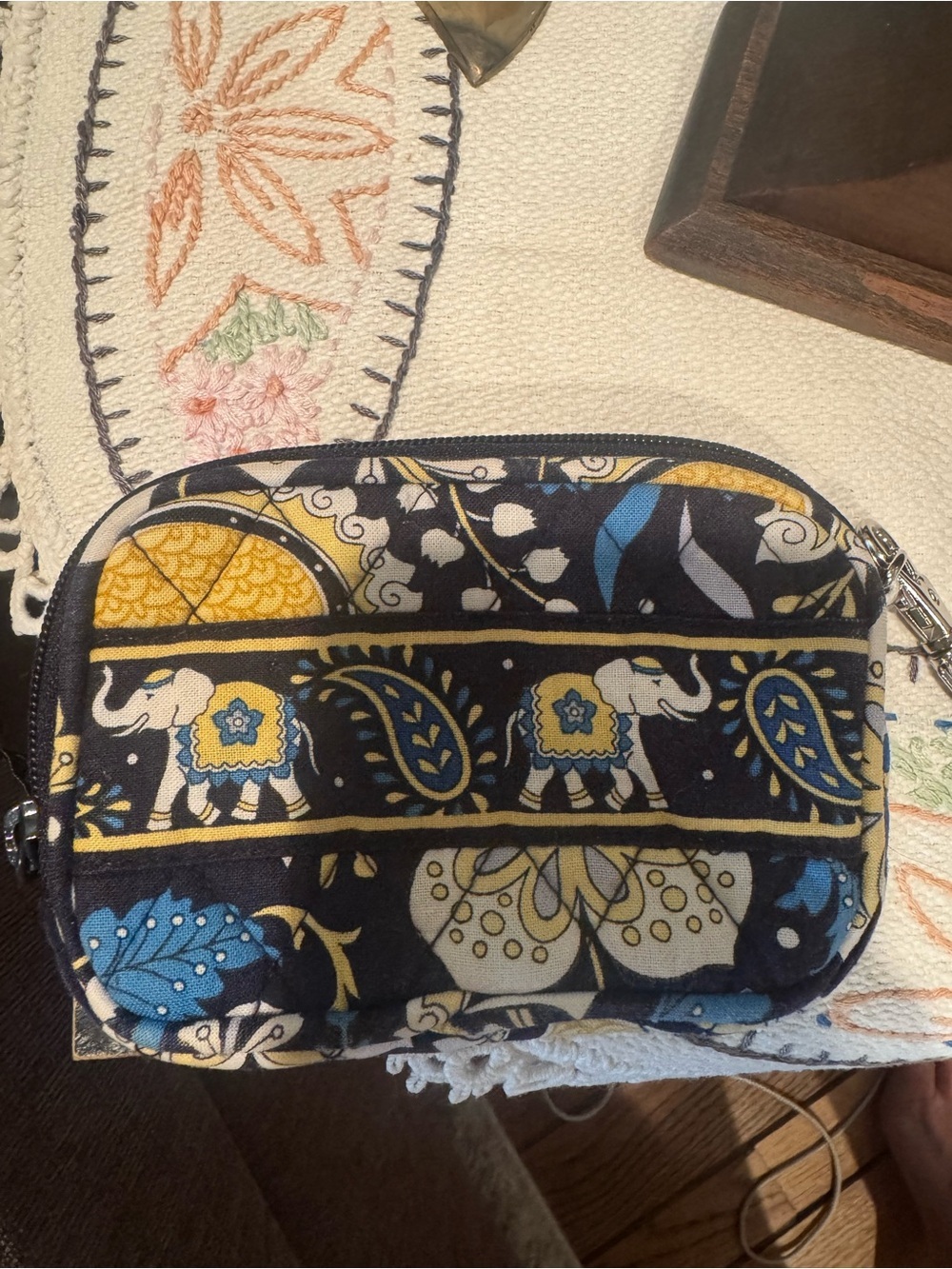 Vera Bradley “Ellie Blue” Pattern Quilted Pouch